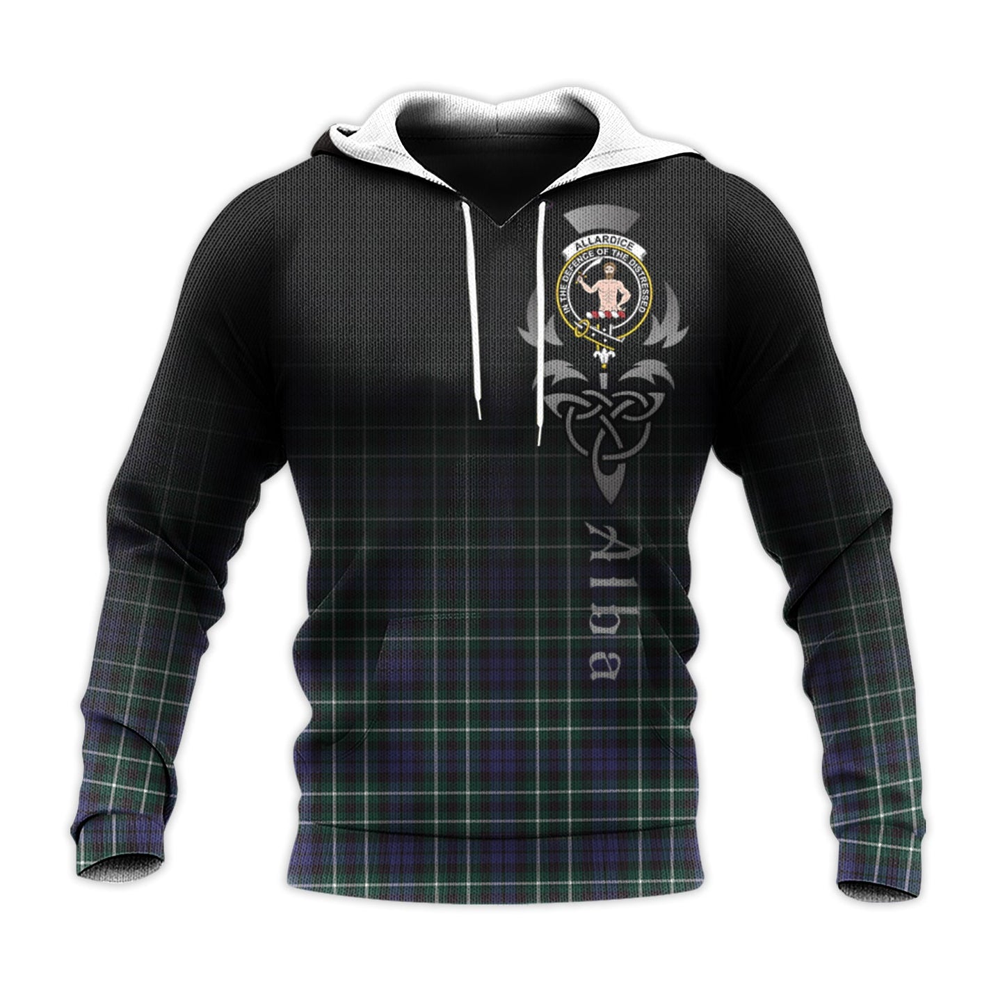 Printivon Allardice Tartan Crest Alba Celtic Hoodie
