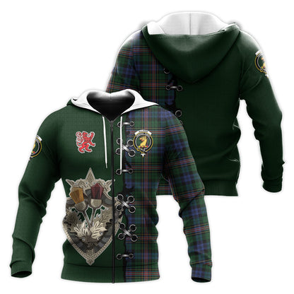 Printivon Allison Tartan Hoodie Lion Rampant And Celtic Thistle Style