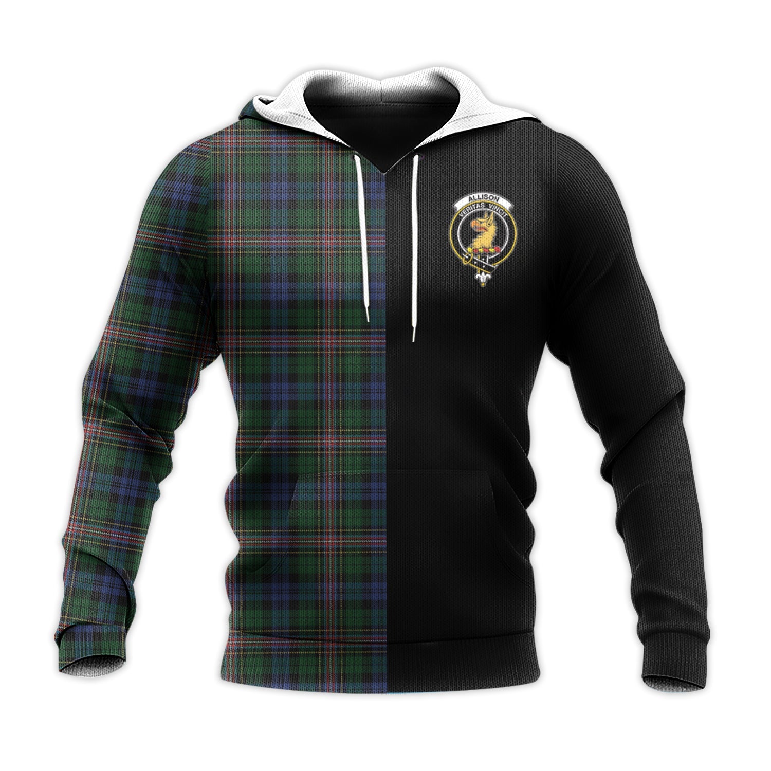 Printivon Allison Tartan Personalize Half Hoodie