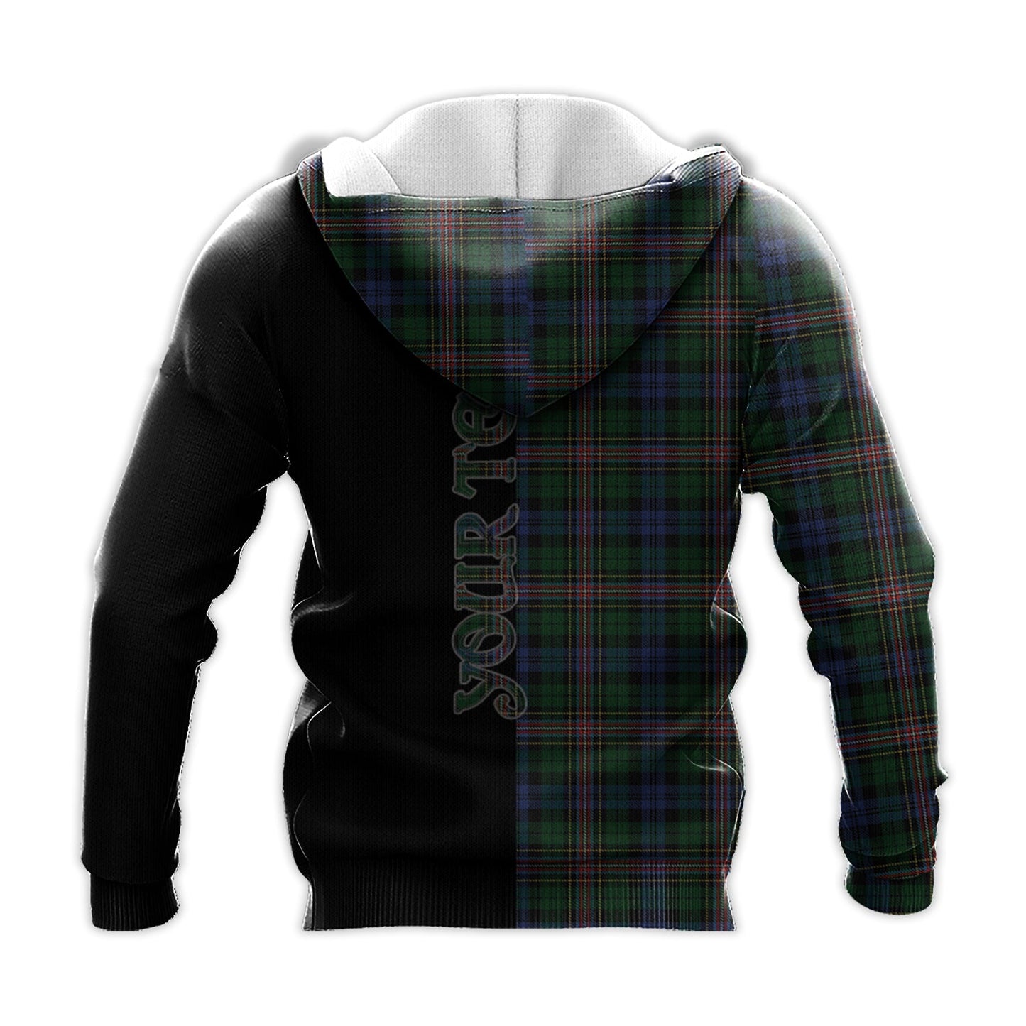 Printivon Allison Tartan Personalize Half Hoodie