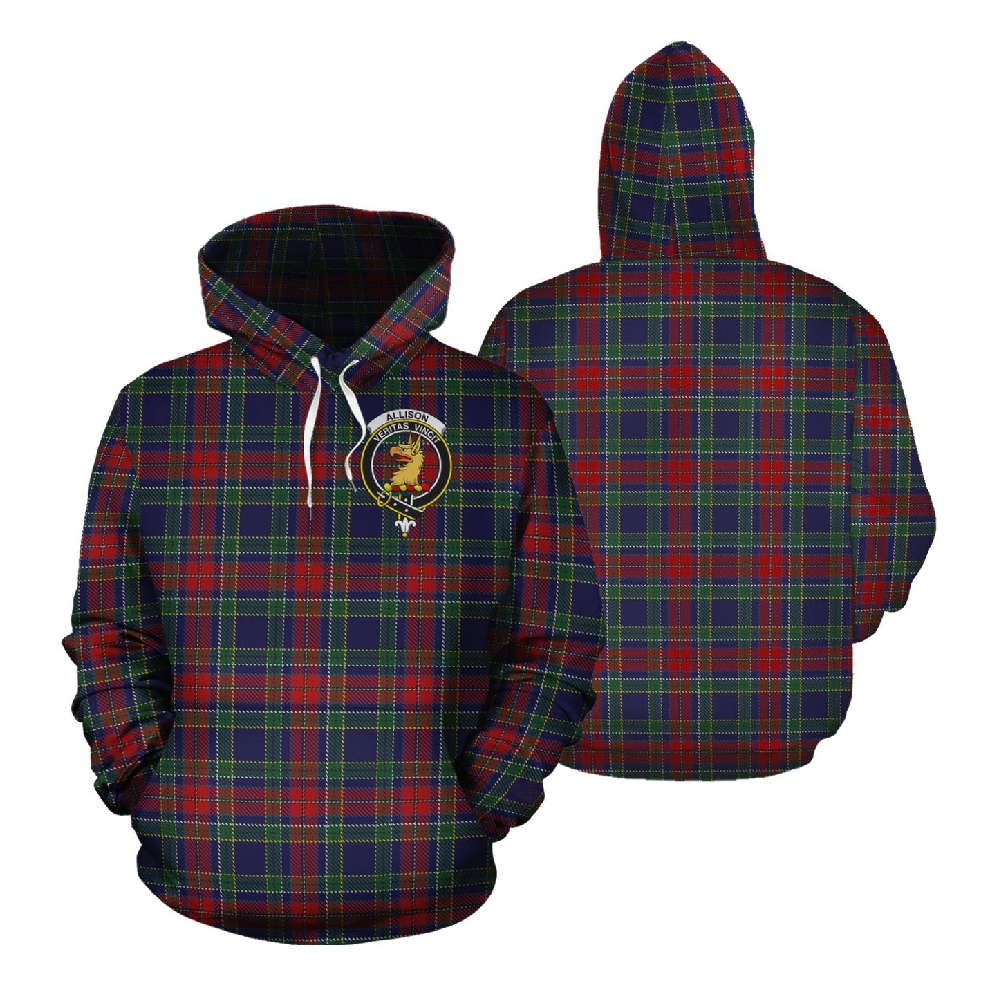 Printivon Allison Red Tartan Hoodie