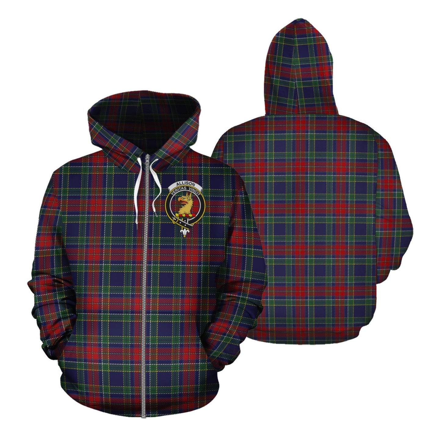 Printivon Allison Red Tartan Hoodie