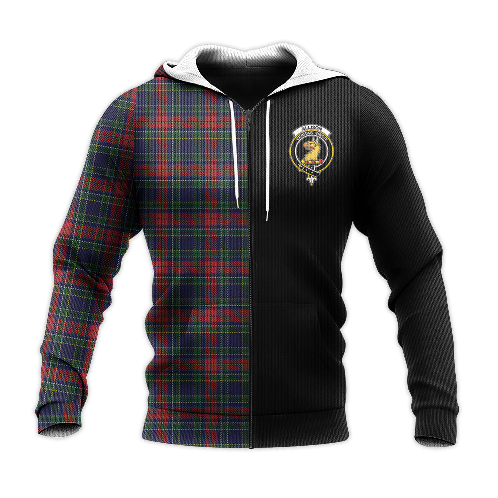 Printivon Allison Red Tartan Personalize Half Hoodie