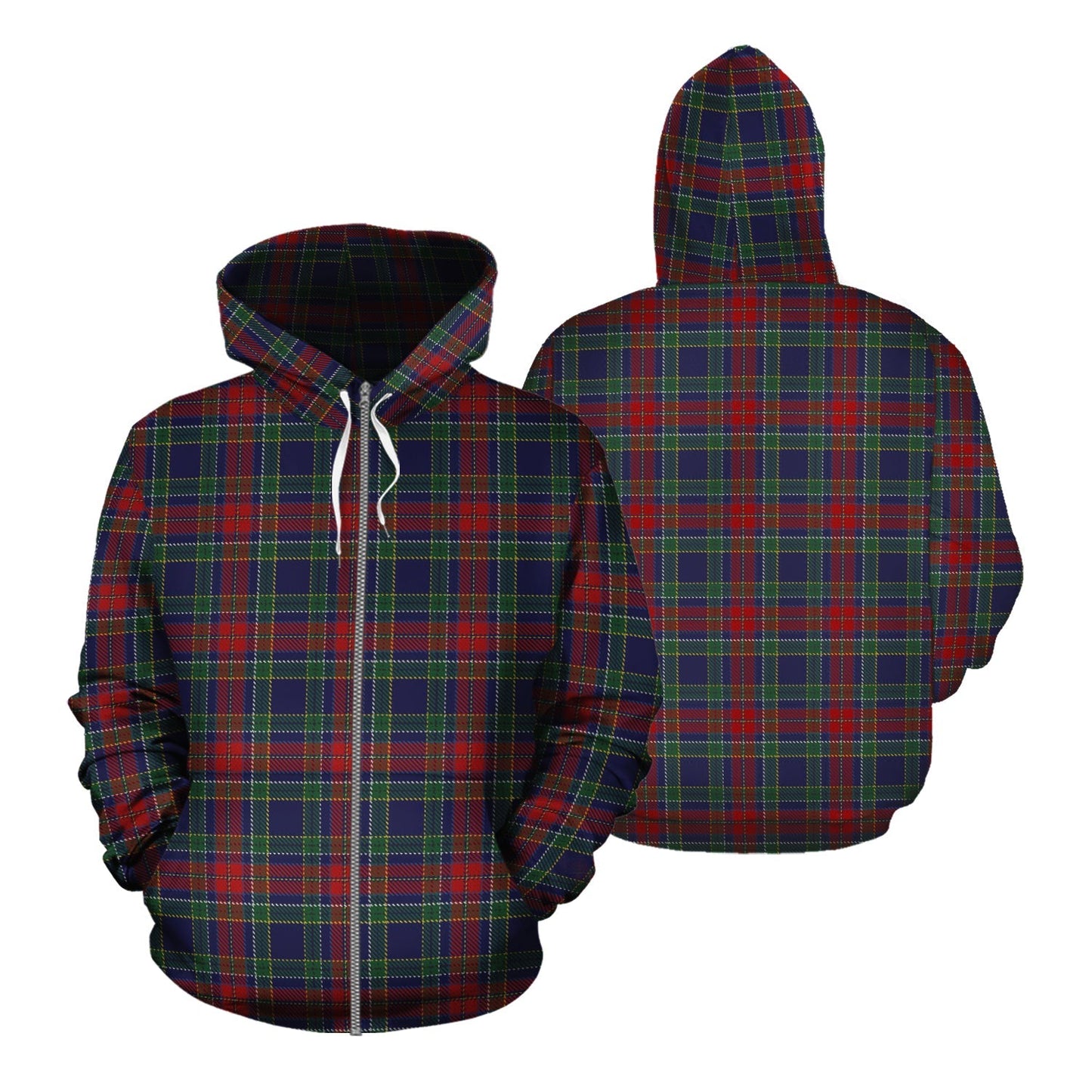Printivon Allison Red Tartan Hoodie
