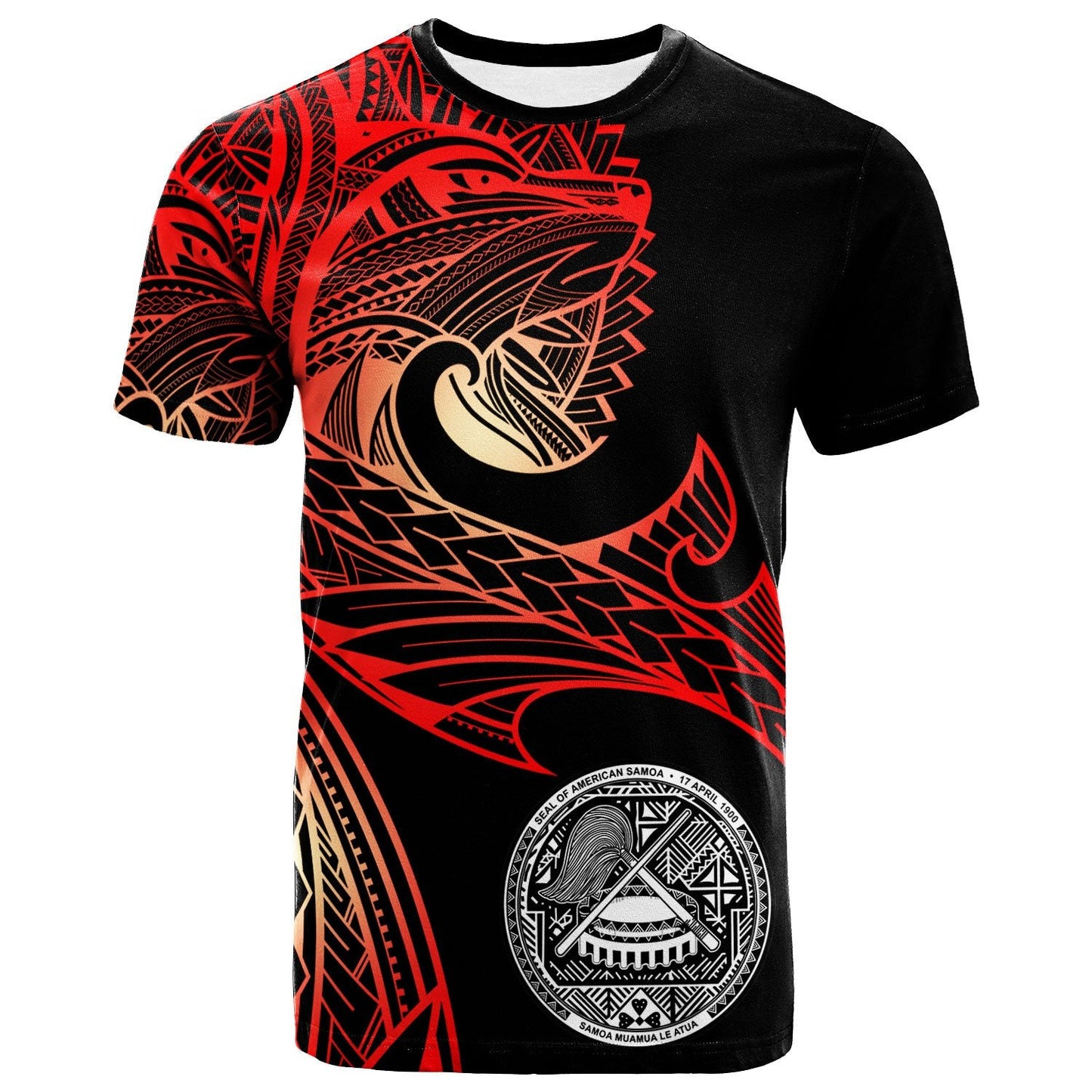 American Samoa T - Shirt - Leader Wolf Is You Red Gradient Color