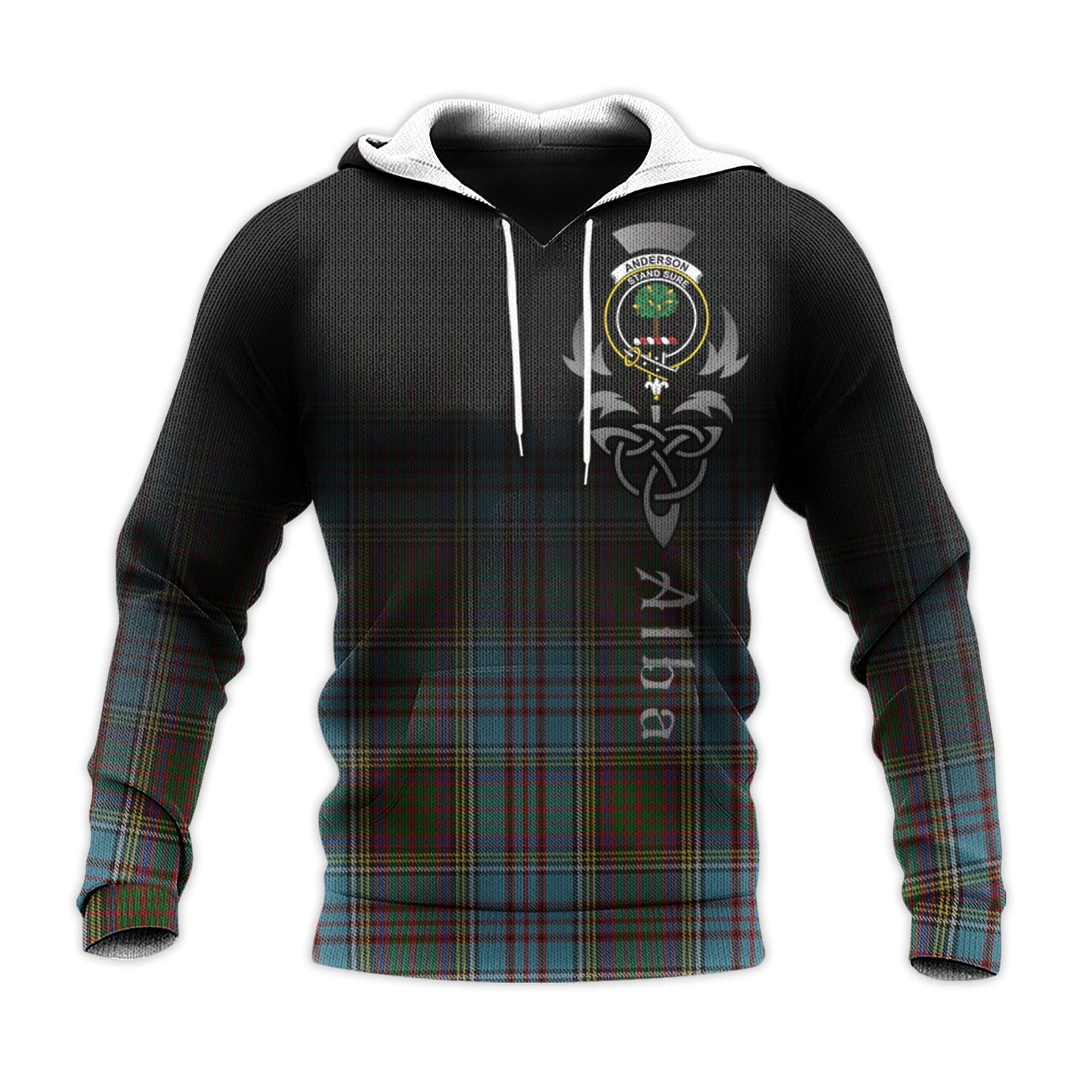 Printivon Anderson Tartan Crest Alba Celtic Hoodie