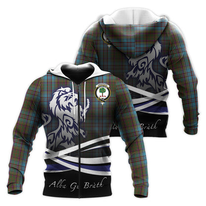 Printivon Anderson Tartan Scottish Lion Hoodie