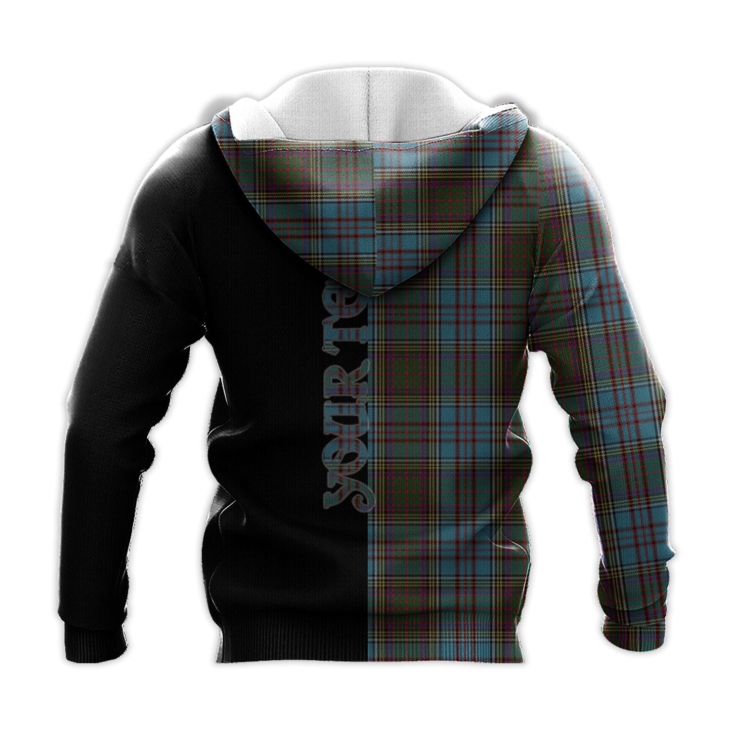 Printivon Anderson Tartan Personalize Half Hoodie