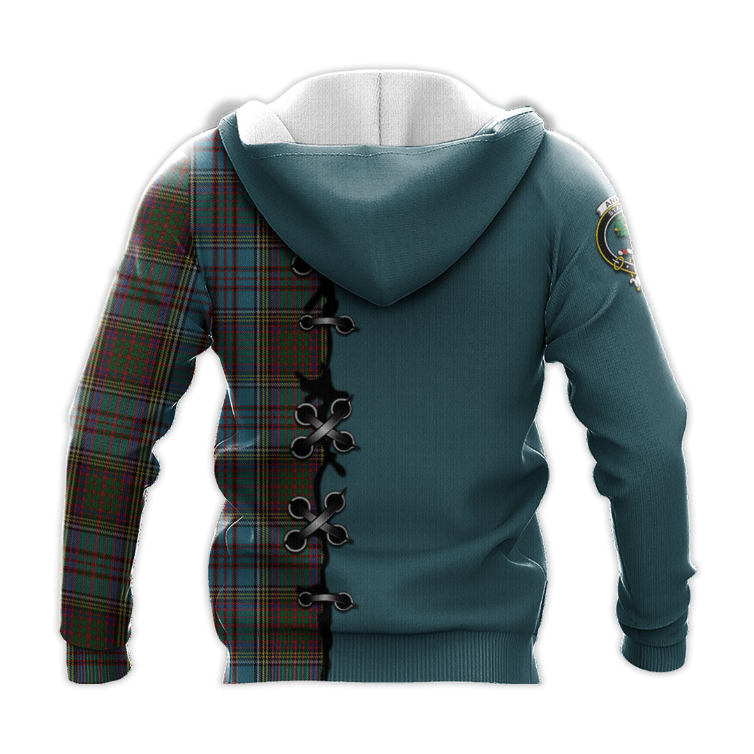 Printivon Anderson Tartan Hoodie Lion Rampant And Celtic Thistle Style
