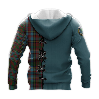 Printivon Anderson Tartan Hoodie Lion Rampant And Celtic Thistle Style