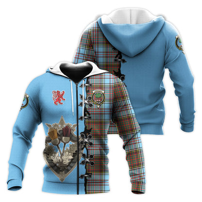 Printivon Anderson Ancient Tartan Hoodie Lion Rampant And Celtic Thistle Style