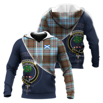 Printivon Anderson Ancient Tartan Scottish Crest Hoodie