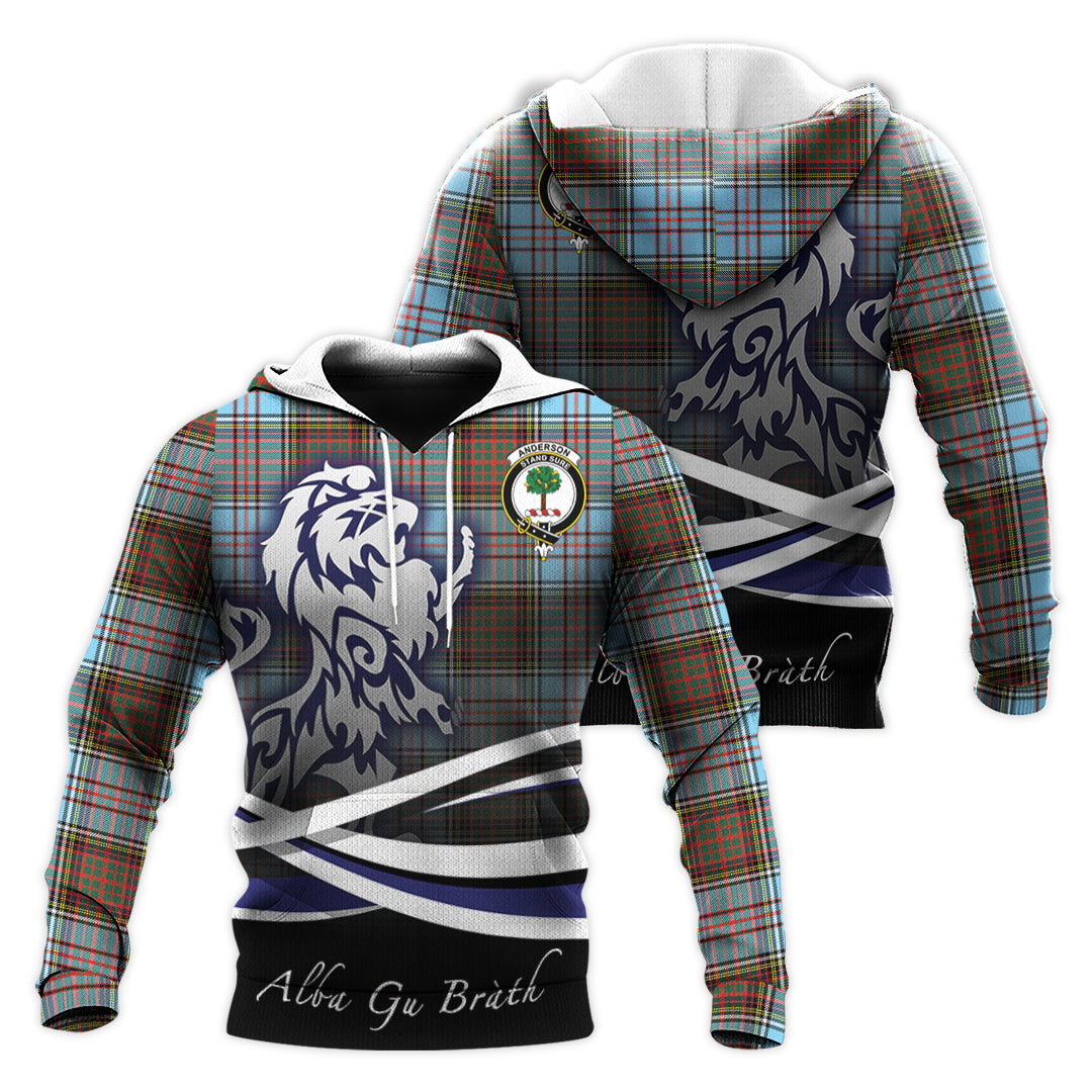 Printivon Anderson Ancient Tartan Scottish Lion Hoodie