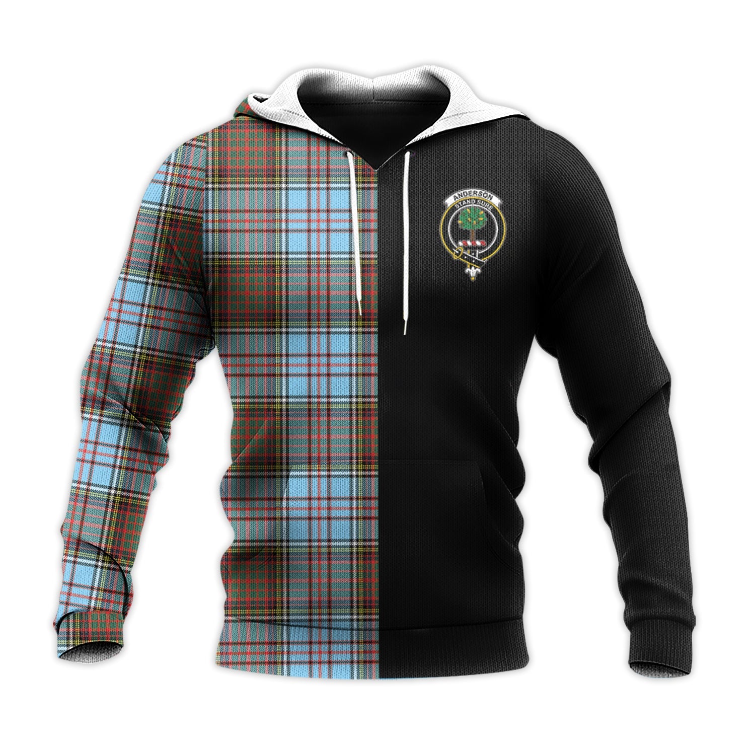 Printivon Anderson Ancient Tartan Personalize Half Hoodie