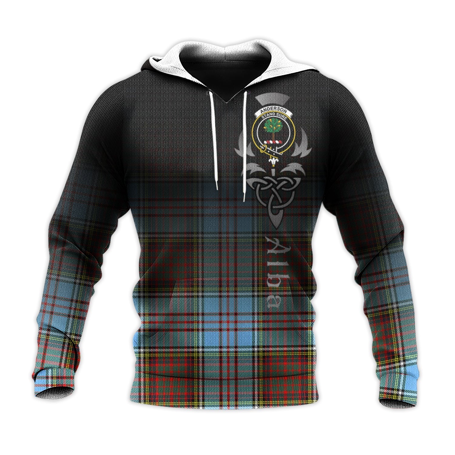 Printivon Anderson Ancient Tartan Crest Alba Celtic Hoodie