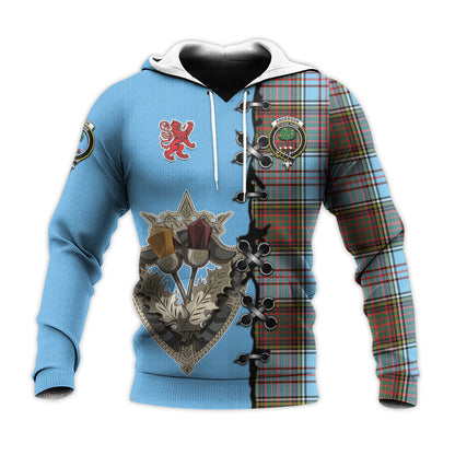 Printivon Anderson Ancient Tartan Hoodie Lion Rampant And Celtic Thistle Style