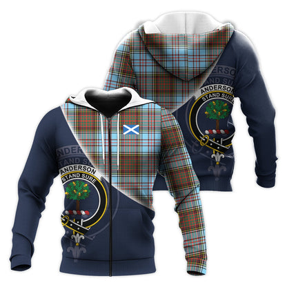 Printivon Anderson Ancient Tartan Scottish Crest Hoodie
