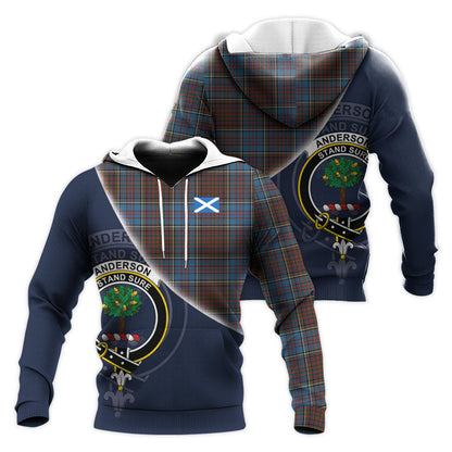 Printivon Anderson Highland Society Of London Tartan Scottish Crest Hoodie