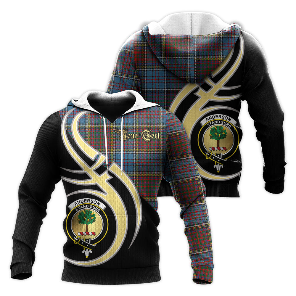 Printivon Anderson Highland Society Of London Clan Believe In Me Crest Tartan Knitted Hoodie Custom Your Text