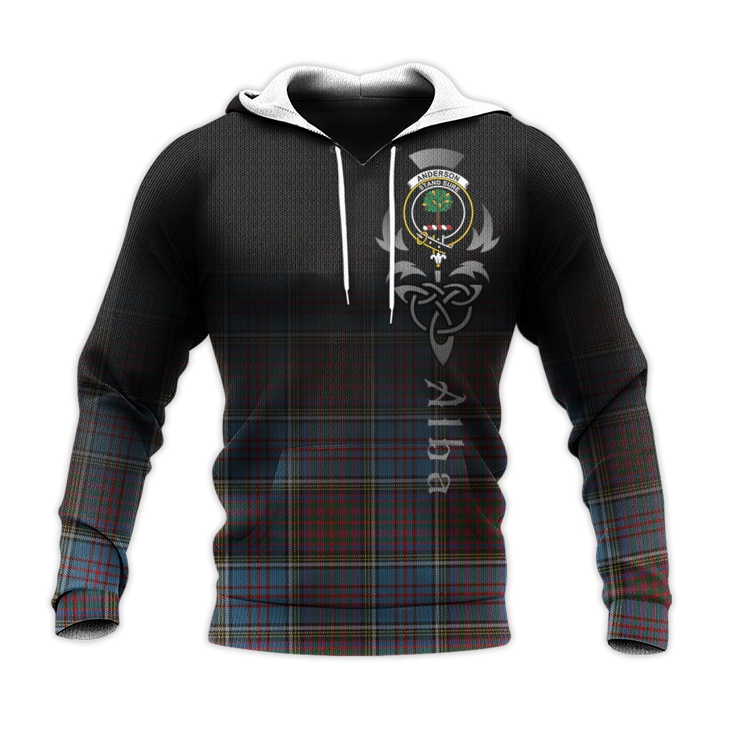 Printivon Anderson Highland Society Of London Tartan Crest Alba Celtic Hoodie
