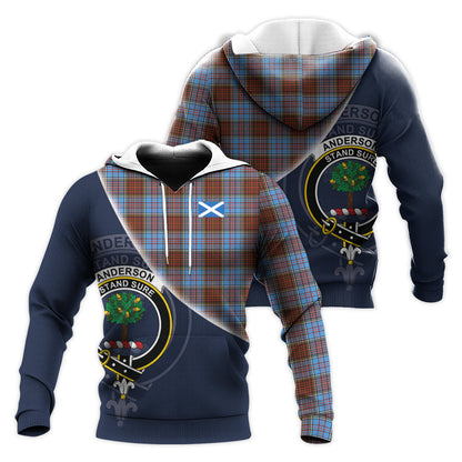 Printivon Anderson Modern Tartan Scottish Crest Hoodie