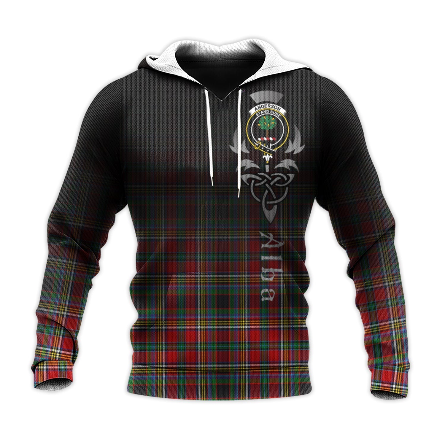 Printivon Anderson Of Arbrake Tartan Crest Alba Celtic Hoodie