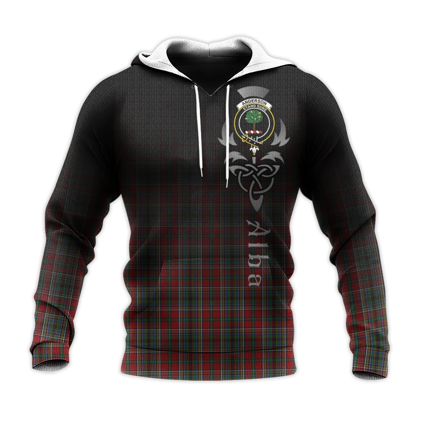 Printivon Anderson Of Ardbrake Tartan Crest Alba Celtic Hoodie