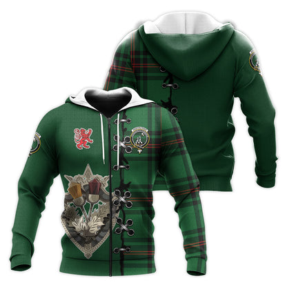 Printivon Anstruther Tartan Hoodie Lion Rampant And Celtic Thistle Style