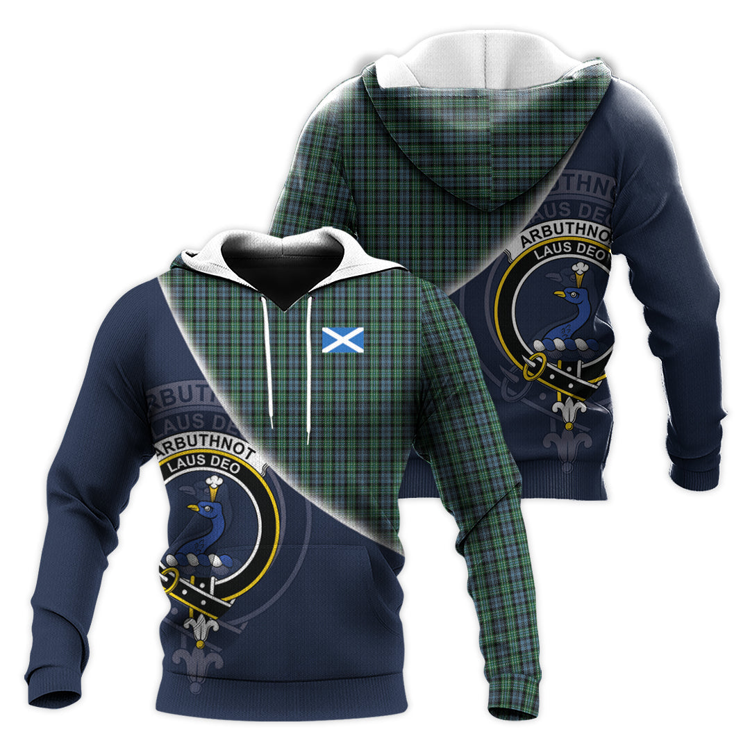 Printivon Arbuthnot Tartan Scottish Crest Hoodie