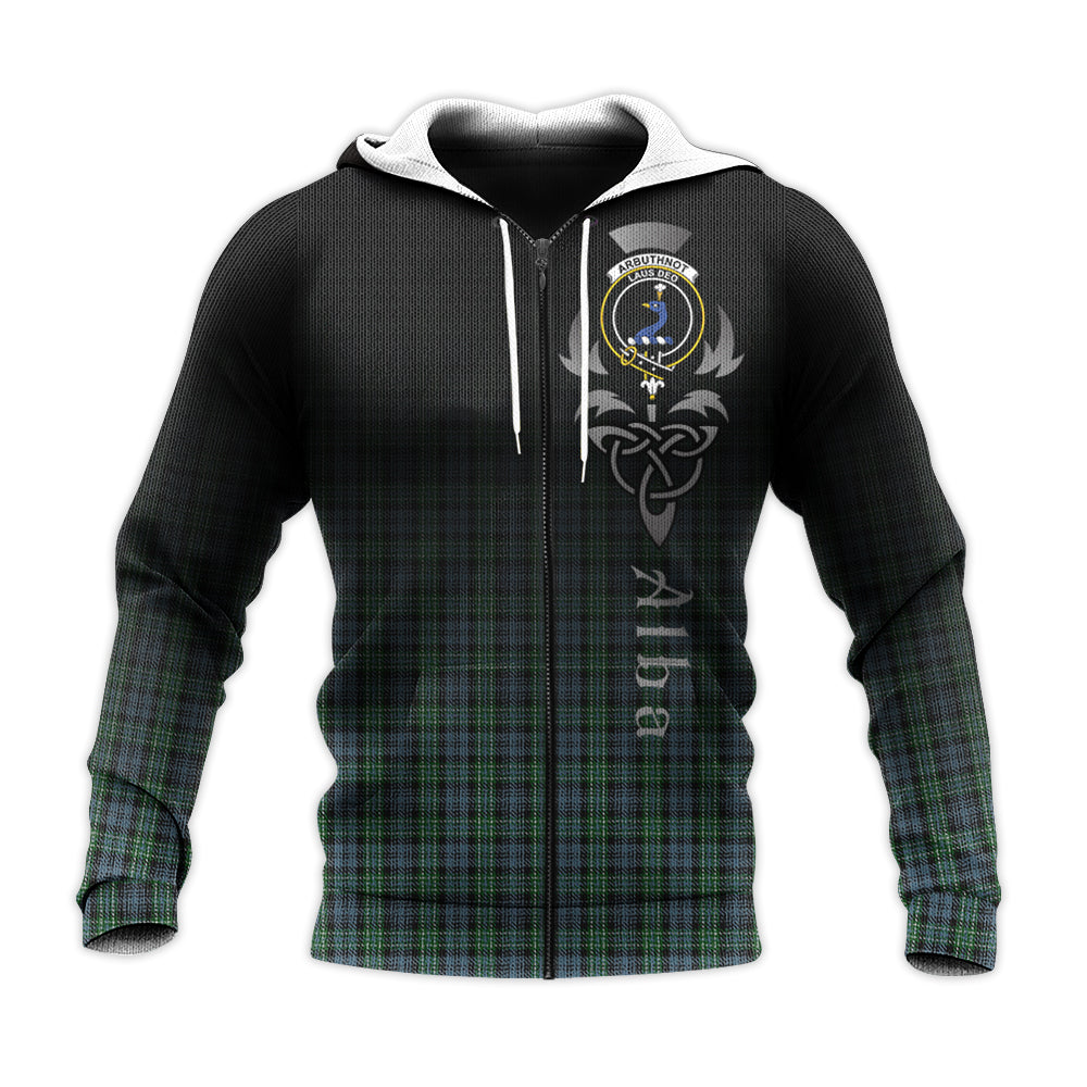 Printivon Arbuthnot Tartan Crest Alba Celtic Hoodie