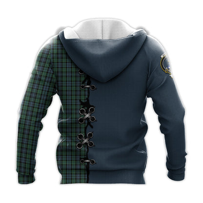 Printivon Arbuthnot Tartan Hoodie Lion Rampant And Celtic Thistle Style