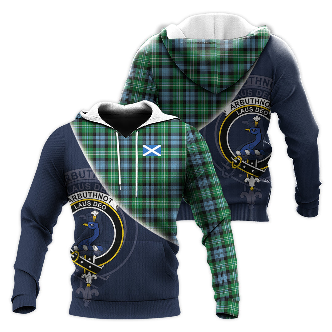 Printivon Arbuthnot Ancient Tartan Scottish Crest Hoodie