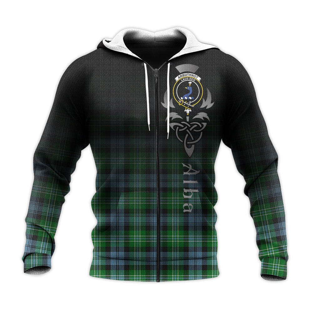 Printivon Arbuthnot Ancient Tartan Crest Alba Celtic Hoodie