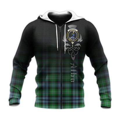 Printivon Arbuthnot Ancient Tartan Crest Alba Celtic Hoodie