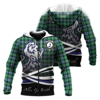 Printivon Arbuthnot Ancient Tartan Scottish Lion Hoodie