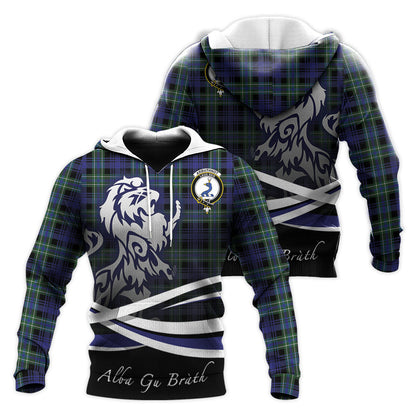 Printivon Arbuthnot Modern Tartan Scottish Lion Hoodie