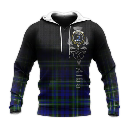 Printivon Arbuthnot Modern Tartan Crest Alba Celtic Hoodie