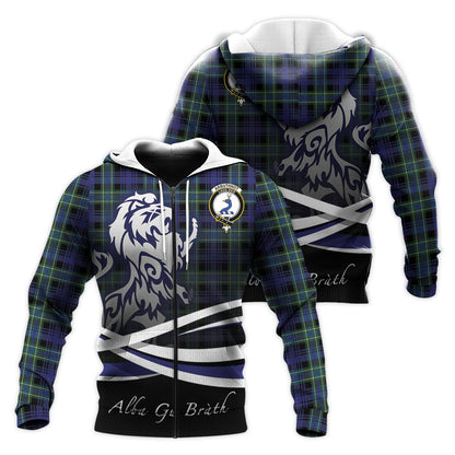 Printivon Arbuthnot Modern Tartan Scottish Lion Hoodie