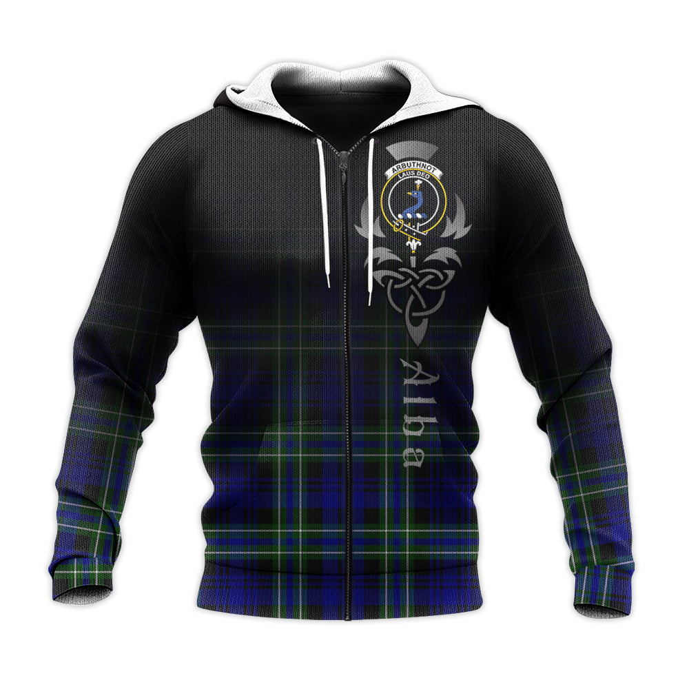 Printivon Arbuthnot Modern Tartan Crest Alba Celtic Hoodie