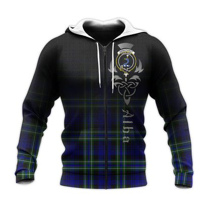 Printivon Arbuthnot Modern Tartan Crest Alba Celtic Hoodie