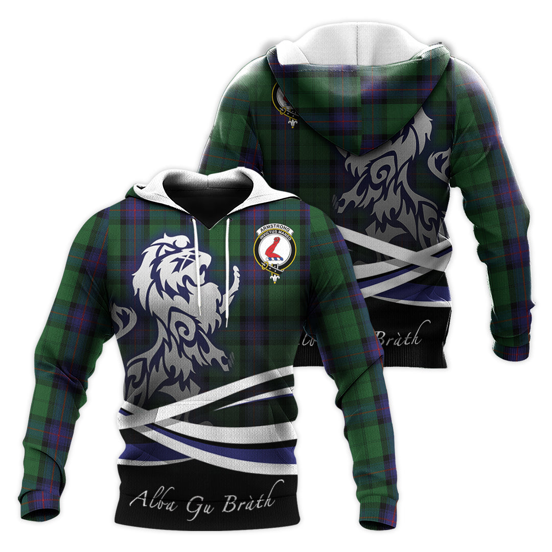 Printivon Armstrong Tartan Scottish Lion Hoodie