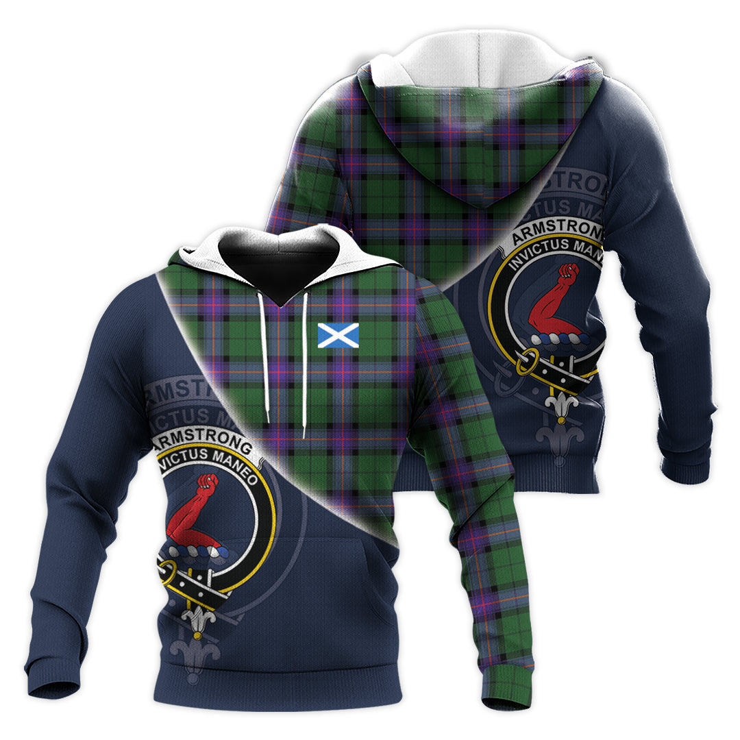 Printivon Armstrong Modern Tartan Scottish Crest Hoodie