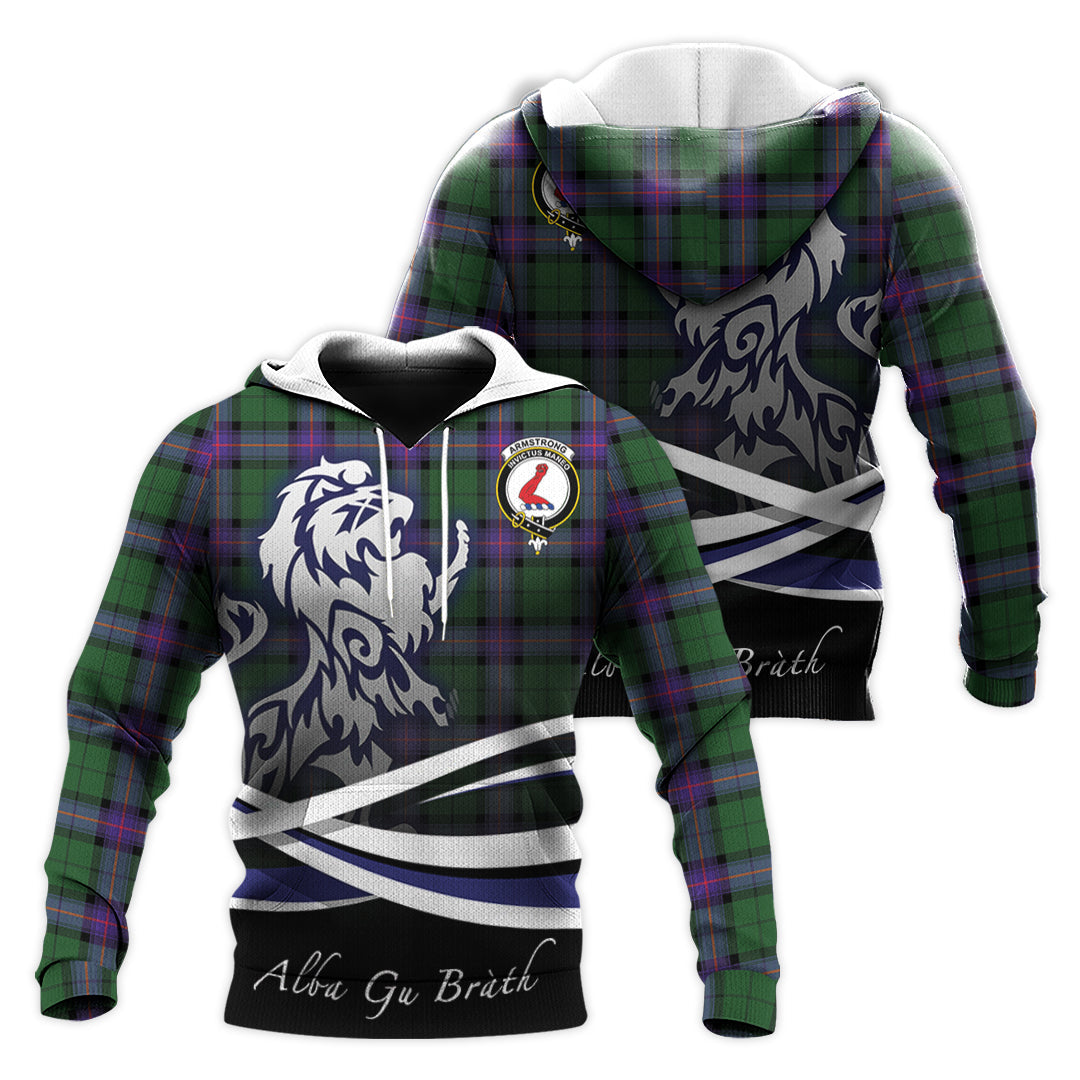 Printivon Armstrong Modern Tartan Scottish Lion Hoodie