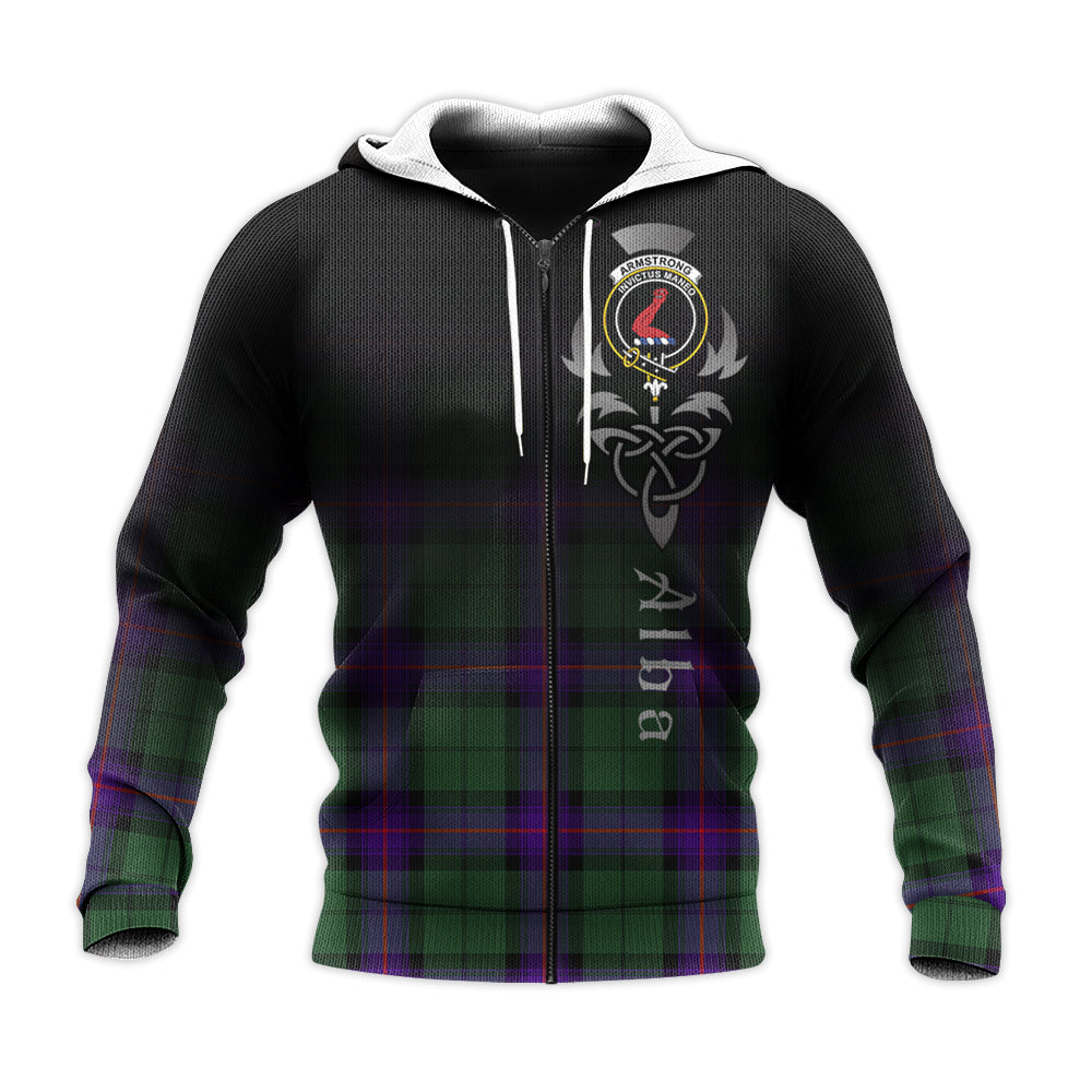 Printivon Armstrong Modern Tartan Crest Alba Celtic Hoodie