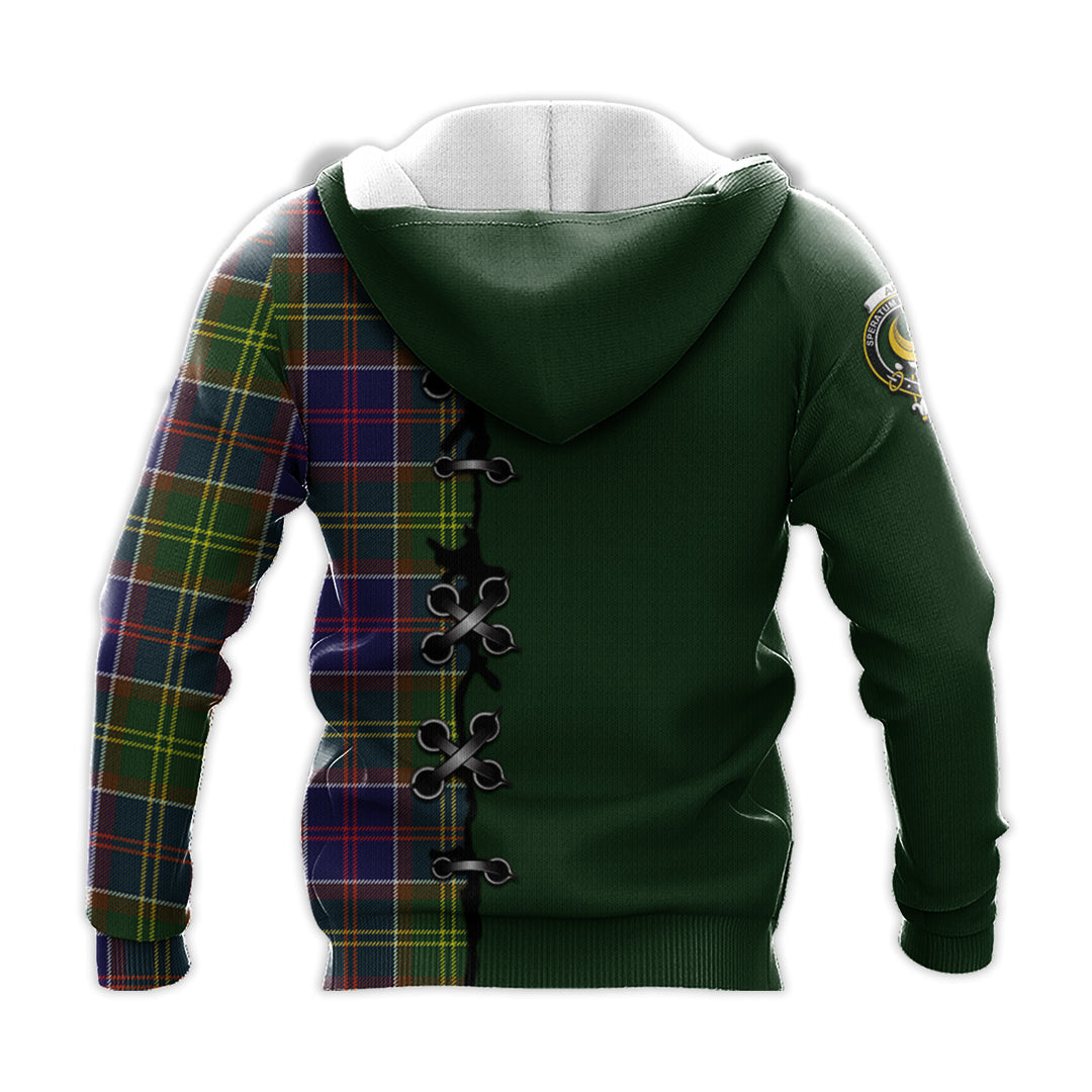Printivon Arnott Tartan Hoodie Lion Rampant And Celtic Thistle Style