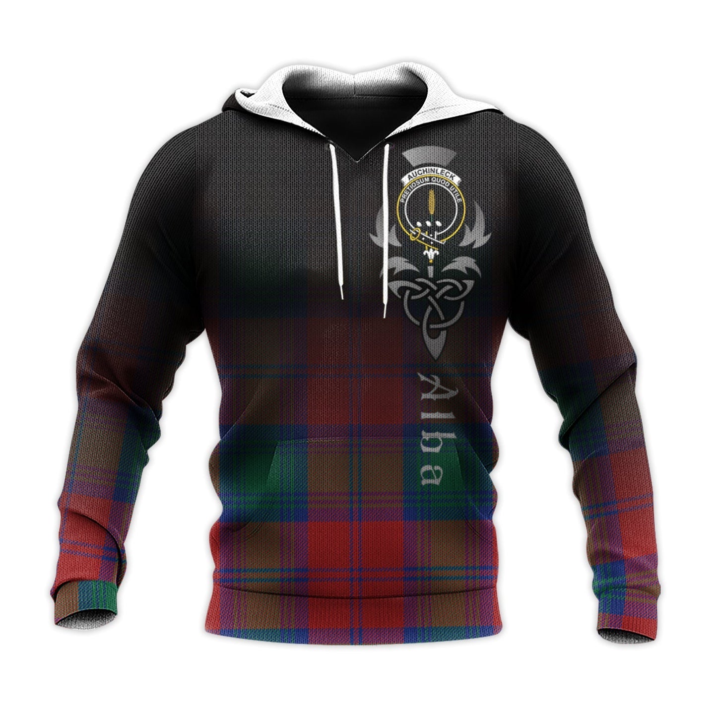Printivon Auchinleck Tartan Crest Alba Celtic Hoodie