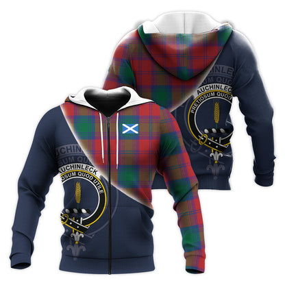 Printivon Auchinleck Tartan Scottish Crest Hoodie