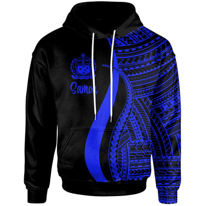 Samoa Hoodie Blue Tentacle Tribal Pattern