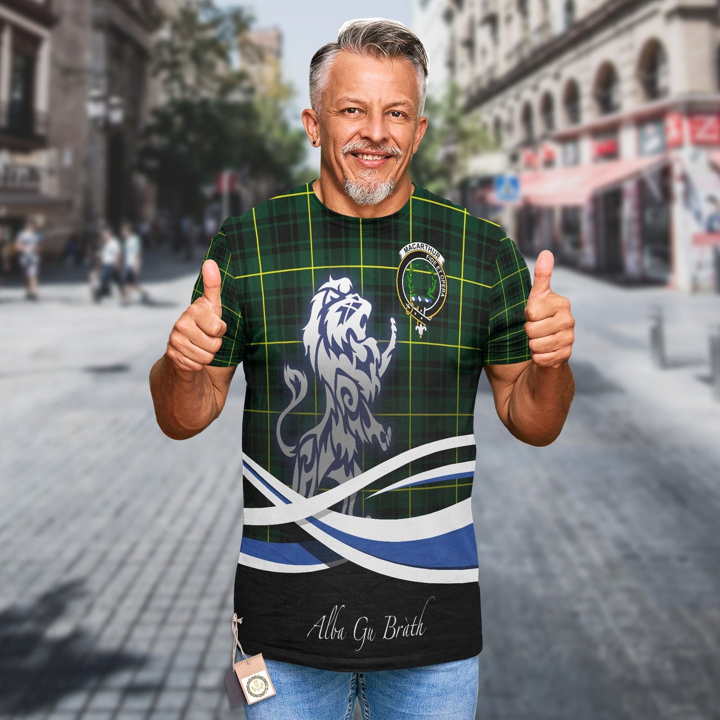 Printivon MacArthur Clan Crest Alba Gu Brath T Shirt Scotland Gift