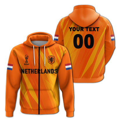 Custom Netherlands Football 2022 Champions Pride Hoodie LT12